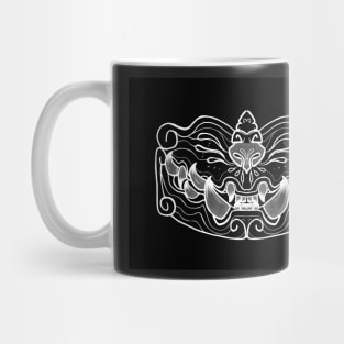 Bite Back Oni Mask (white line) Mug